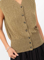 The Flecked Cotton Waistcoat Copal from Cordera at Couverture & The Garbstore
model detail 