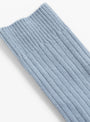 Rib Overankle Socks Gesso Korai Blue from Baserange at Couverture & The Garbstore
detail 