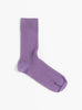 Rib Overankle Socks Gesso Poa Purple from Baserange at Couverture & The Garbstore 
front 