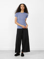 Tee Shirt Koel Blue from Baserange at Couverture & The Garbstore
model front 
