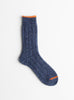 Wool Top Toe Line Socks Navy from Mauna Kea at Couverture & The Garbstore
front