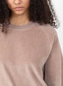 Rim Raglan Sweatshirt Tecto Brown from Baserange at Couverture & The Garbstore
model detail