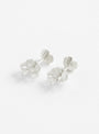 Bud Stud Earrings Saphire and Silver