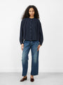 The Chelsy Top from Bellerose comes in Navy at Couverture & The Garbstore
model front