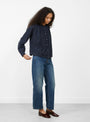 The Chelsy Top from Bellerose comes in Navy at Couverture & The Garbstore
model side