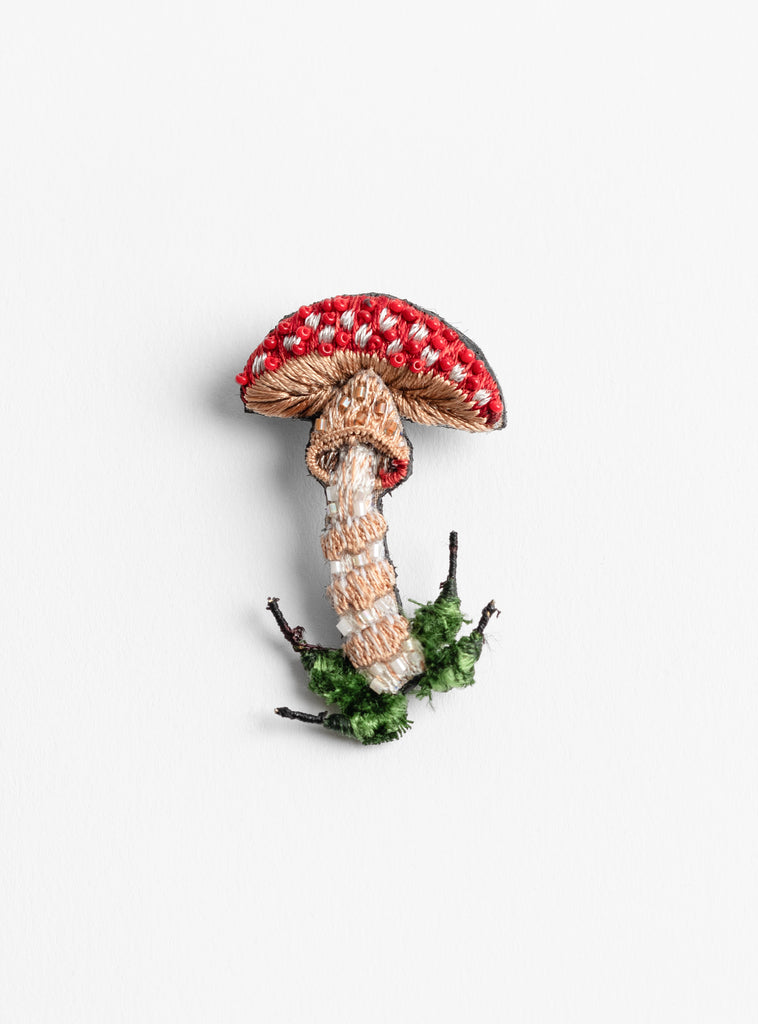 The Fly Mushroom Brooch from Trovelore at Couverture & The Garbstore
front 