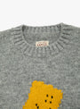 The 5G Wool Peckish Totem Pole Crew Sweater Grey from Kapital at Couverture & The Garbstore
neckline 
