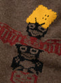 The 5G Wool Peckish Totem Pole Crew Sweater Brown from Kapital at Couverture & The Garbstore
detail