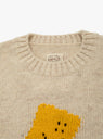 The 5G Wool Peckish Totem Pole Crew Sweater Natural from Kapital  at Couverture & The Garbstore
neckline 
