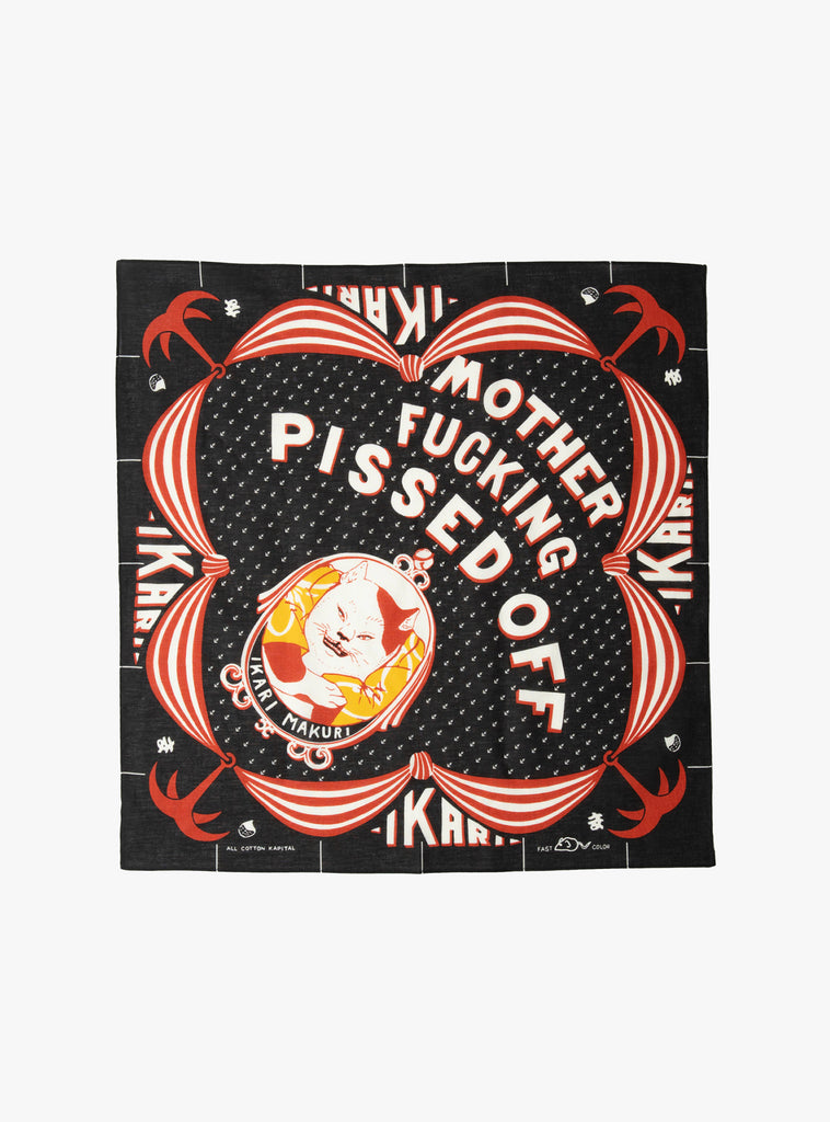The Color Bandanna IKARIMAKURI Black from Kapital at Couverture & The Garbstore
front 