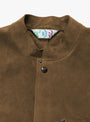 The Forge-Guard Suede Jacket in Tobacco from TDR at Couverture & the Garbstore collar 