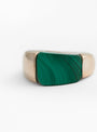 Gold Plated Round Ring Malachite from Helena Rohner at Couverture & The Garbstore
detail 