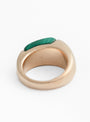 Gold Plated Round Ring Malachite from Helena Rohner at Couverture & The Garbstore
back