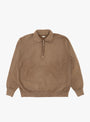 The Vintage Half Zip Sweatshirt Brown from A.PRESSE at Couverture & The Garbstore
front