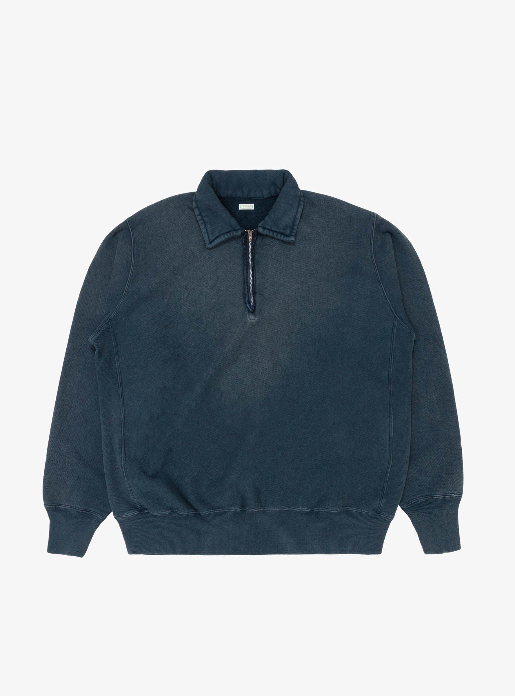 Vintage Half Zip Sweatshirt Blue by A.PRESSE | Couverture & The