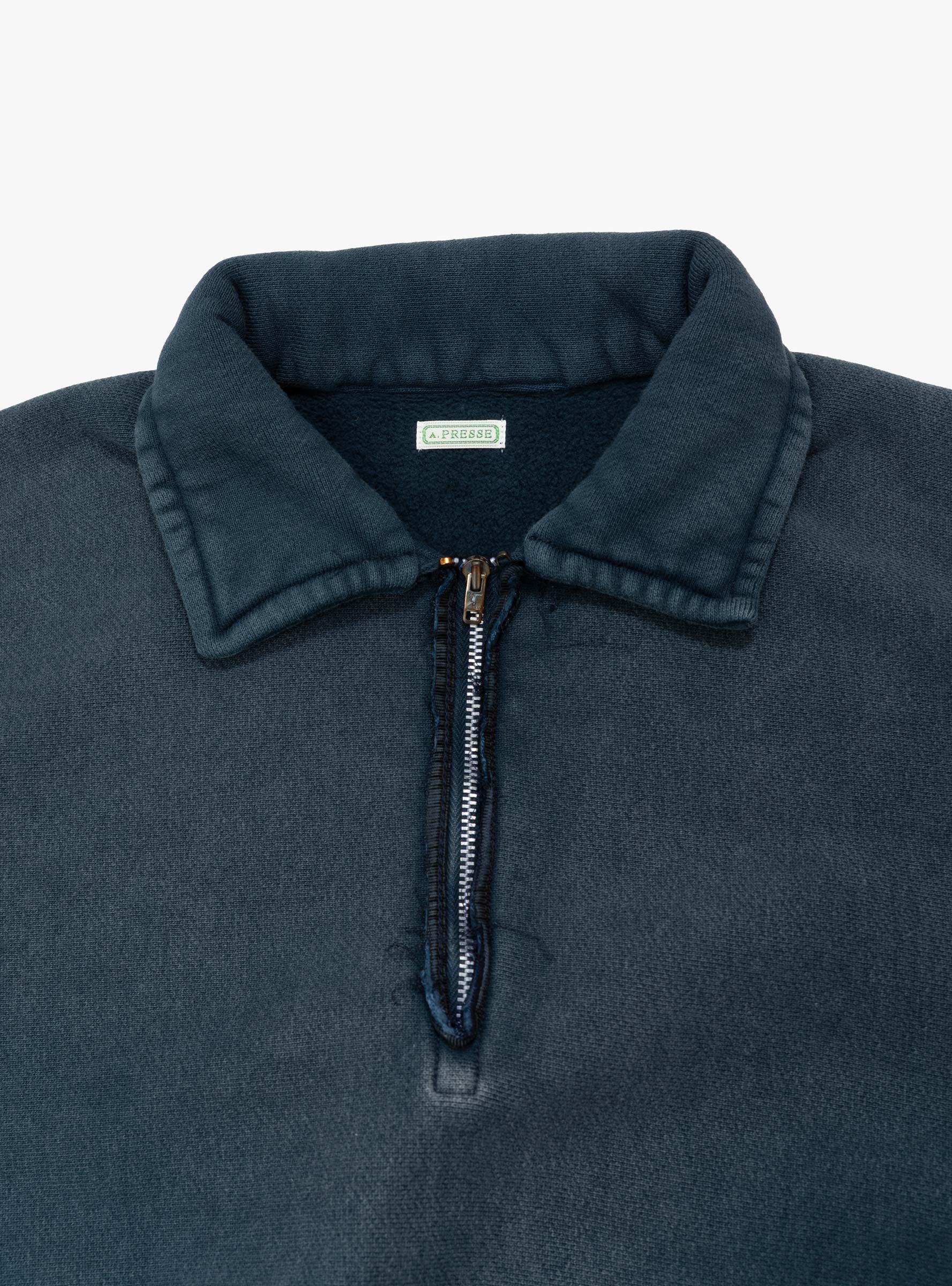Vintage Half Zip Sweatshirt Blue by A.PRESSE | Couverture & The