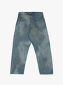 The No.37 Washed Wide Denim Pants Vertical Fade from A.PRESSE at Couverture & The Garbstore
back
