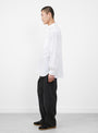 Regular Collar Wind Shirt Off White from nanamica at Couverture & The Garbstore
model side 