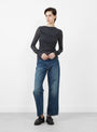 The Gaia T-Shirt from Soeur comes in Slate Blue at Couverture & The Garbstore model front 
