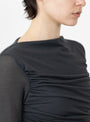 The Gaia T-Shirt from Soeur comes in Slate Blue at Couverture & The Garbstore model detail