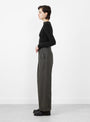 The Watson Trouser from Soeur comes in Anthracite Grey at Couverture & The Garbstore
model side 