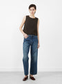 The Harrison Jean from Soeur comes in Blue at Couverture & The Garbstore
model front 