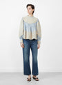 Alexandra Embroidery Long Sleeve Blouse Blue from Sea at Couverture & The Garbstore
model front