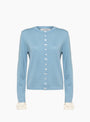 Diane Knit Cardigan Blue from Sea at Couverture & The Garbstore
front 