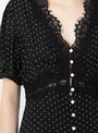 Melody Puff Sleeve Dress Black Polka Dot from Sea at Couverture & The Garbstore
model detail 