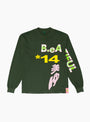 Rabbit LS Shirt Green from b.Eautiful at Couverture & The Garbstore
front 