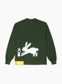 Rabbit LS Shirt Green from b.Eautiful at Couverture & The Garbstore
back