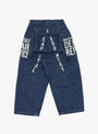 The 11.5oz Denim Jumbo Monkey Pants from Kapital come in indigo at Couverture & The Garbstore
back 