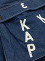 The 11.5oz Denim Jumbo Monkey Pants from Kapital come in indigo at Couverture & The Garbstore
detail 