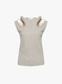 Double Face Jersey Sleeveless Top Beige from TOGA PULLA at Couverture & The Garbstore
front 