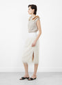 Fringe Skirt White from TOGA PULLA at Couverture & The Garbstore
model side 