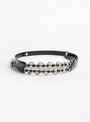 Ring Metal Narrow Belt Black from TOGA PULLA at Couverture & The Garbstore
front 