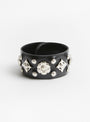 Leather Roll Bangle Black from TOGA PULLA at Couverture & The Garbstore
front 