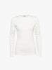 The Agnes Long Sleeve Ribbed T Shirt from Elliot Organics comes in White at Couverture & The Garbstore
front 