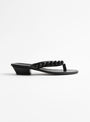 Bimba Beaded Thong Slip On Sandals Black at Couverture & The Garbstore
side