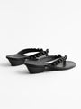 Bimba Beaded Thong Slip On Sandals Black at Couverture & The Garbstore
back