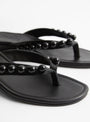 Bimba Beaded Thong Slip On Sandals Black at Couverture & The Garbstore
detail