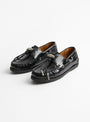 Leather Boat Shoe Black from TOGA PULLA at Couverture & The Garbstore
front 