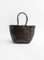 The Grace Small Basket Bag comes in Dark Brown from Dragon Diffusion at Couverture & The Garbstore
front 