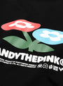 Two Flower Tee Black from VANDYTHEPINK at Couverture & The Garbstore detail
