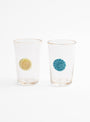 The Monogram Glass set of two from Helle Mardahl at Couverture & The Garbstore