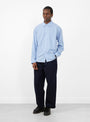 The Generous Shirt comes in Embassy Stripe from mfpen at Couverture & The Garbstore
model front