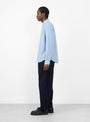 The Generous Shirt comes in Embassy Stripe from mfpen at Couverture & The Garbstore
model side