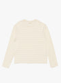 Long Sleeve Round Neck Sweater Off White Stripe from mfpen at Couverture & The Garbstore
front 