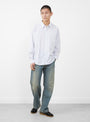The Straight Cut Jeans from mfpen come in Vintage Blue at Couverture & The Garbstore
model front 