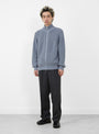 The Signature Drivers Knit from BATONER arrives in Grey Sax at Couverture & The Garbstore
model front